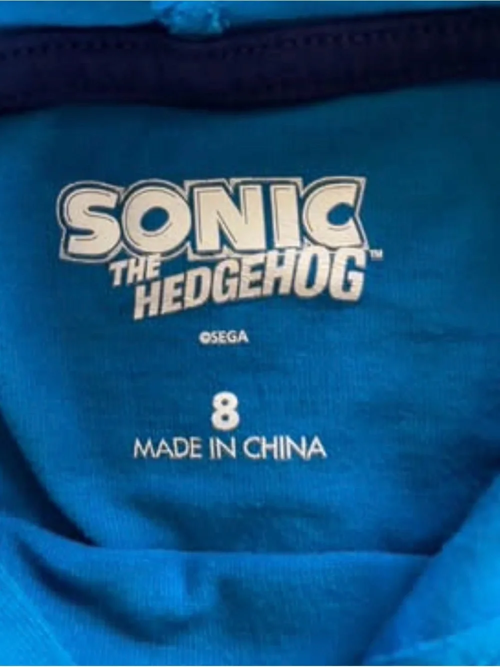 Sonic The Hedgehog Blue Kids Hoodie & Pants Set size 8